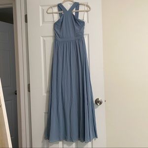 Lulus Dusty Blue Maxi Dress